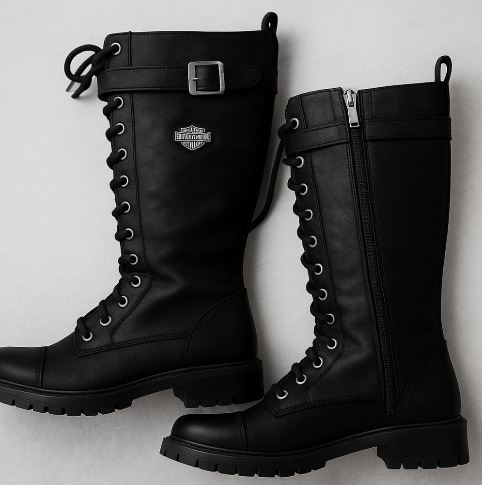 Harley-Davidson Women’s Lace-Up Riding Boots – Size 8.5